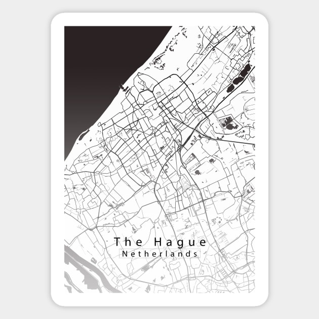 The Hague City Map Sticker by Robin-Niemczyk